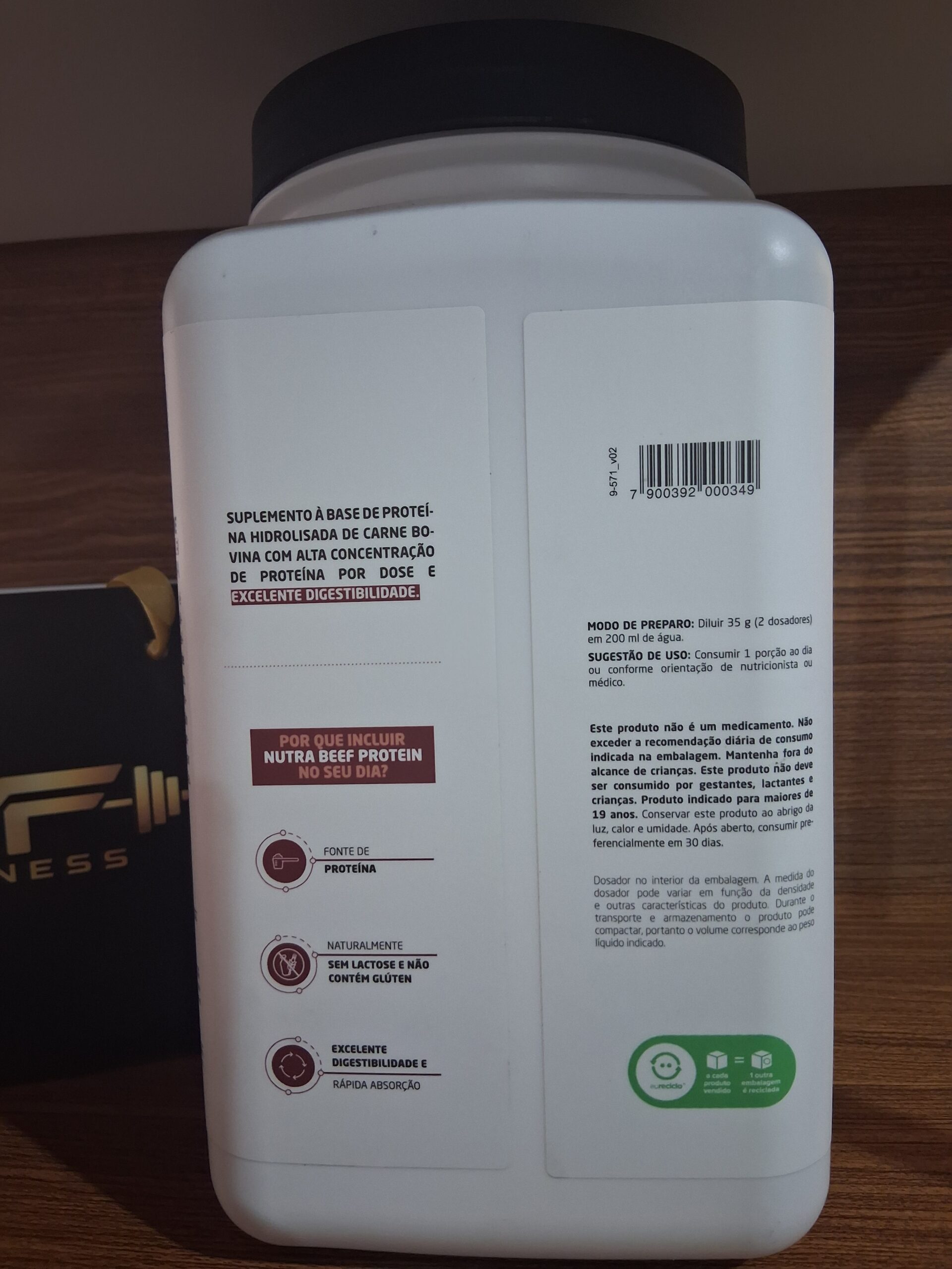 NUTRA BEEF PROTEIN HIDROLISADO 900G - NUTRATA - Imagem 3